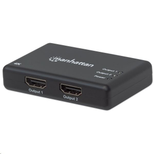 Manhattan HDMI splitter - HDMI to HDMI (2 portos 4K@30Hz, AC powered) (207669)