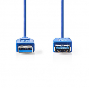 Nedis USB 3.0 hosszabbítókábel 3m kék (CCGP61010BU30)