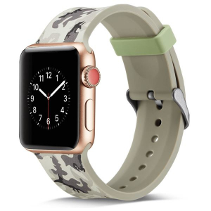 Xprotector 116214 Apple Watch 42/44mm szilikon sport szíj C13 zöld terepmintás