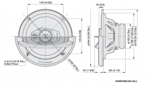 Pioneer TS-A2013I 20cm 3 utas koaxiális hangszóró