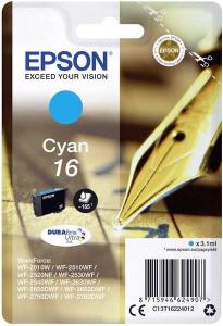 Epson 16 DURABrite Ultra tintapatron cián (C13T16224012)