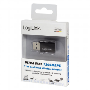 LogiLink Wireless Ultra Fast 1200 Mbps USB Adapter fekete (WL0243)