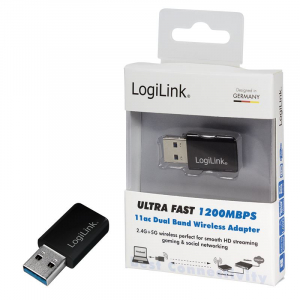 LogiLink Wireless Ultra Fast 1200 Mbps USB Adapter fekete (WL0243)