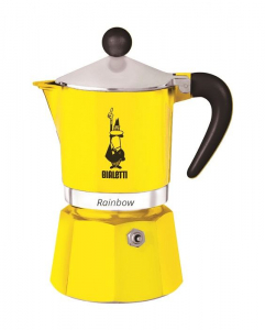 Bialetti Rainbow 3 személyes kotyogós kávéfőző sárga (4982)