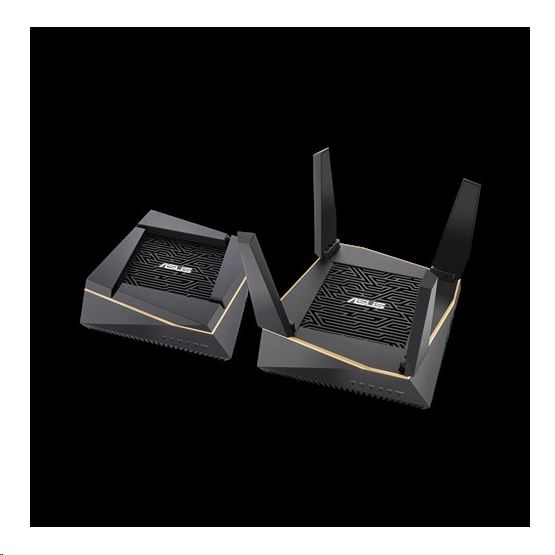 ASUS RT-AX92U 2 darabos AX6100 Mbps Tri-band WiFi 6 gigabit AiMesh OFDMA gaming router rendszer (RT-AX92U-2PK / 90IG04P0-MO3020)