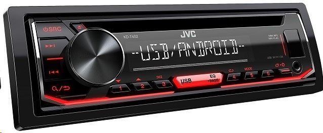 JVC KD-T402 CD-s autórádió USB és AUX csatlakozóval