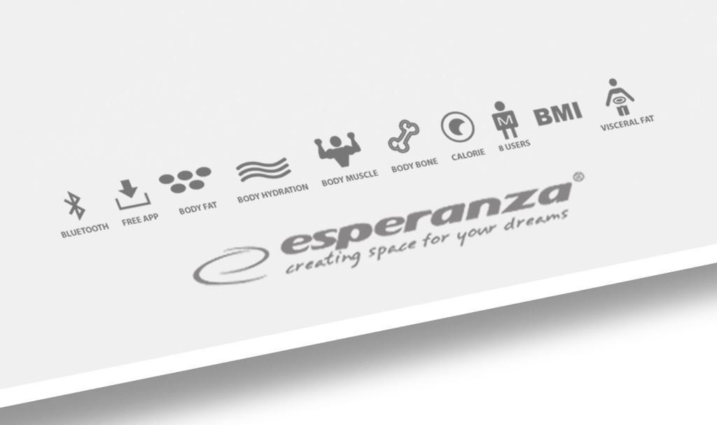 Esperanza EBS016W B.FIT 8 in1 Bluetooth fürdőszoba mérleg fehér