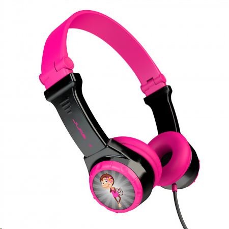 JLAB Jbuddies összecsukható gyerek fejhallgató fekete-rózsaszín (IEUHJBUDDIESRBLKPN)