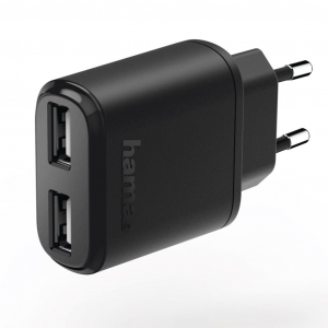 Hama 123544 hálózati töltő dupla USB "Auto Detect" 2,4A fekete