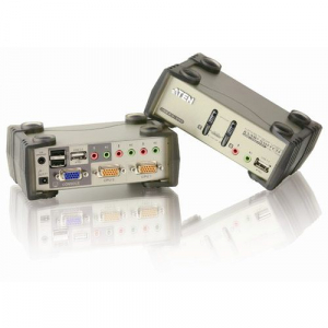 ATEN KVM Switch 2PC USB/AUDIO + kábelkészlet  (CS1732B)