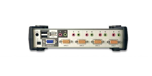 ATEN KVM Switch 4PC USB + kábelkészlet + audio (CS1734B)