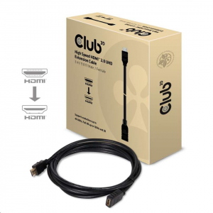 CLUB3D HDMI 2.0 - HDMI hosszabbító kábel, 3m (CAC-1321)