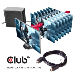 CLUB3D HDMI 2.1 - Ultra High Speed HDMI 10K 120Hz kábel, 1m (CAC-1371)