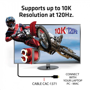 CLUB3D HDMI 2.1 - Ultra High Speed HDMI 10K 120Hz kábel, 1m (CAC-1371)