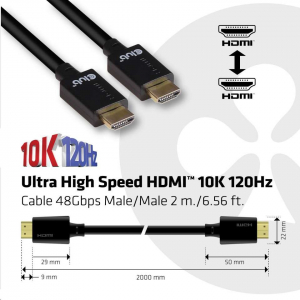 CLUB3D HDMI 2.1 - Ultra High Speed HDMI 10K 120Hz kábel, 2m (CAC-1372)