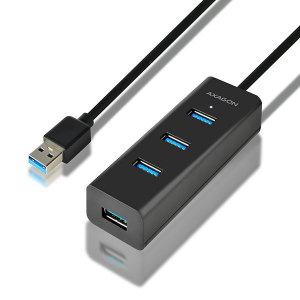 Axagon HUE-S2BL négyportos USB 3.0 HUB gyorstöltéssel, 1,2m kábel