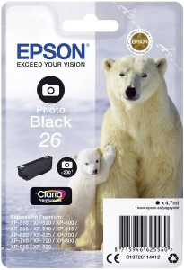 Epson 26 Claria Premium tintapatron fotó fekete (C13T26114012)