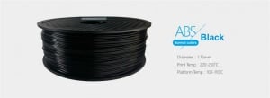 3D ABS filament 1,75mm, 1kg fekete (3DFILAMABS175BK)