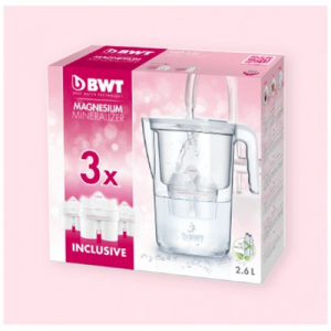 BWT Vida vízszűrő kancsó 2,6 l fehér + 3 db vízszűrő betétet, manuális mérővel