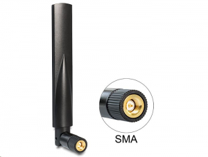 DeLock GSM / UMTS SMA antenna with flexibilis, fekete  (88416)