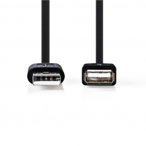 Nedis USB 2.0 hosszabbító kábel 2 m fekete (CCGT60010BK20)