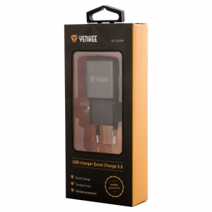 Yenkee YAC 2023BK hálózati USB töltő Quick Charge 3.0 fekete