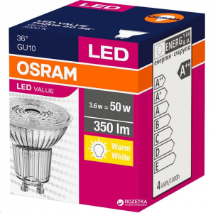 Osram Value LED fényforrás spot GU10 3.6W semleges fehér (4058075096622)