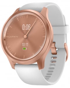 Garmin Vivomove Style okosóra rózsaarany, fehér szilikon szíjjal (010-02240-20)