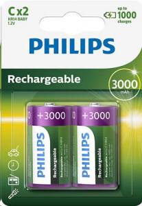 Philips R14B2A300/10 C HR14 Baby, 3000 mAh Nikkel-fémhidrid akkumulátor