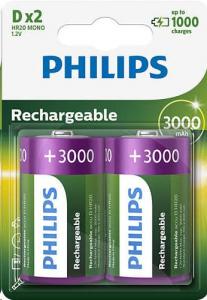 Philips R20B2A300/10 D HR20, 3000 mAh Nikkel-fémhidrid akkumulátor