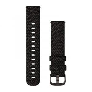 Garmin óraszíj Vivomove 3 fekete bors nylon, szürke csattal (QR 20 mm) (010-12924-13)