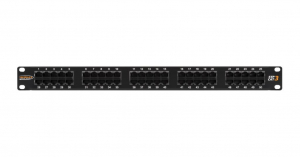 Nikomax patch panel 50 port 1U 19" fekete (NMC-RP50UC3-1U-BK)