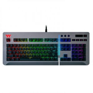 Thermaltake Tt eSports Level 20 RGB Titanium Gaming Cherry MX Speed Silver US billentyűzet (KB-LVT-SSSRUS-01)