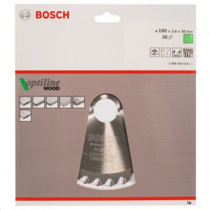 Bosch 2608640616 Körfűrészlap, Optiline Wood 190 x 30 x 2,6 mm, 36