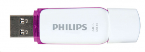 Pen Drive 64GB Philips Snow Edition USB 3.0 fehér-lila  (FM64FD75B / PH668213 / PH635985)