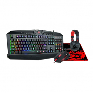 Redragon S101-BA Gaming billentyűzet, egér, egérpad és Headset csomag (S101-BA-1)