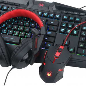 Redragon S101-BA Gaming billentyűzet, egér, egérpad és Headset csomag (S101-BA-1)
