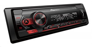 Pioneer MVH-S320BT Bluetooth/USB/AUX autóhifi fejegység piros