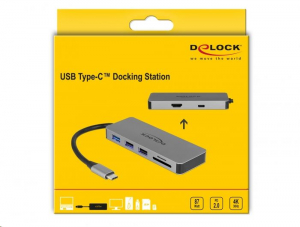 Delock USB Type-C 3.1 Docking Station 4K 30Hz szürke (87743)