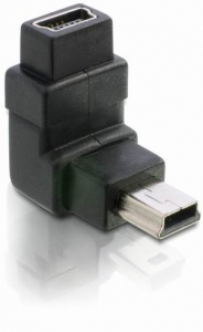 Delock DL65096 USB mini-B 5 tűs apa / anya 90° adapter