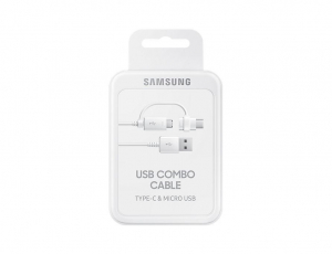 Samsung USB Type-C és Micro USB 2az1-ben kábel fehér (EP-DG930DWEGWW)