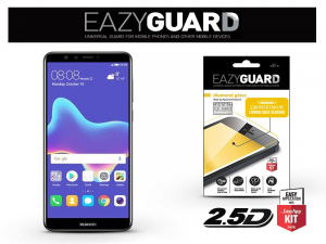 EazyGuard Diamond Glass 2.5D Fullcover Huawei Y9 (2018) gyémántüveg kijelzővédő fekete (LA-1352)