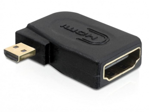 Delock DL65352 nagy sebességű HDMI - micro D apa -> A anya adapter oldalra fordítva