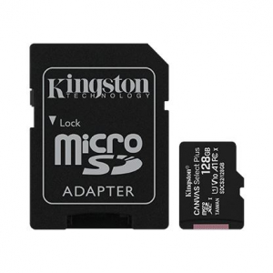 128GB microSDXC Kingston Canvas Select Plus CL10 memóriakártya + adapter (SDCS2/128GB)