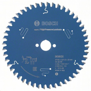 Bosch 2608644133 Körfűrészlap, Expert for High Pressure Laminate 165 x 20 x 2,6 mm, 48