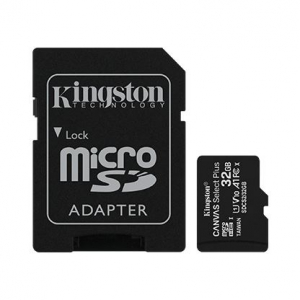 32GB microSDHC Kingston Canvas Select Plus CL10 memóriakártya + adapter (SDCS2/32GB)
