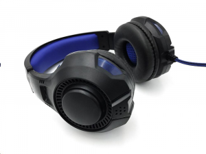 Media-Tech COBRA PRO THRILL mikrofonos fülhallgató fekete-kék (MT3594)