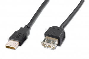 Assmann USB 2.0 hosszabbító kábel 3m fekete (AK-300200-030-S)
