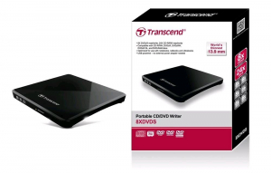 Transcend TS8XDVDS-K USB 2.0 Slim külső DVD író fekete