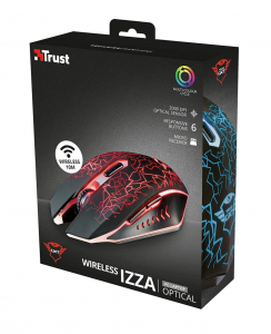Trust GXT 107 Izza vezeték nélküli optikai Gaming egér (23214)